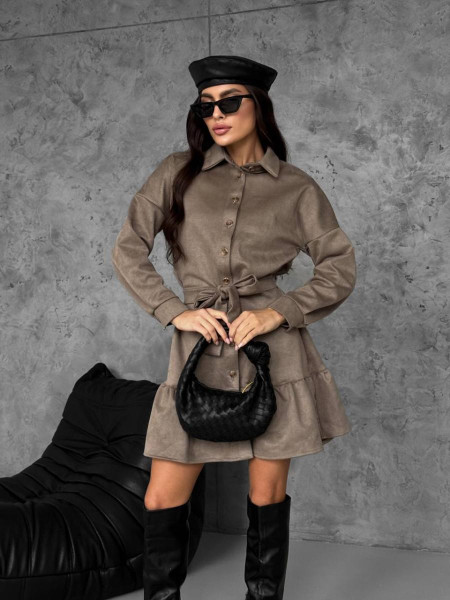 Замшева сукня 