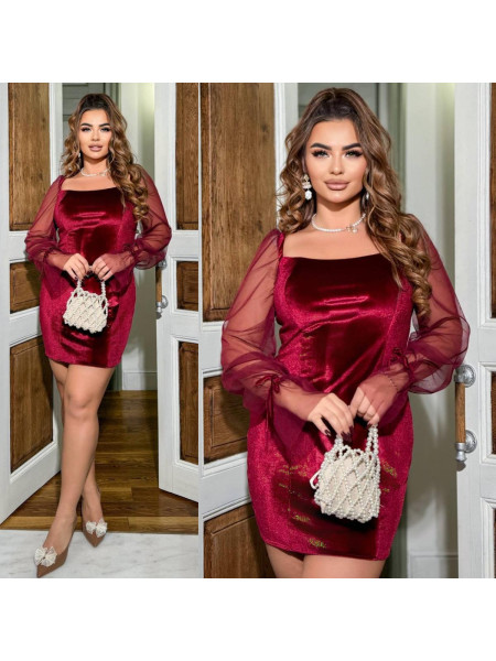 Вечіря сукня сітка рукава 