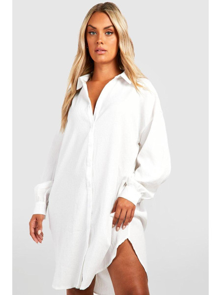 Довга сорочка з білою текстурою