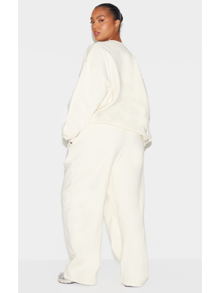 Кремове коло оздоровлення преміум -друк негабаритна толстовка