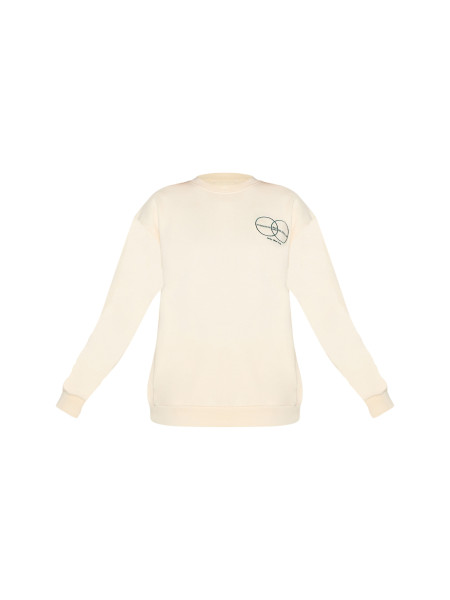 Кремове коло оздоровлення преміум -друк негабаритна толстовка