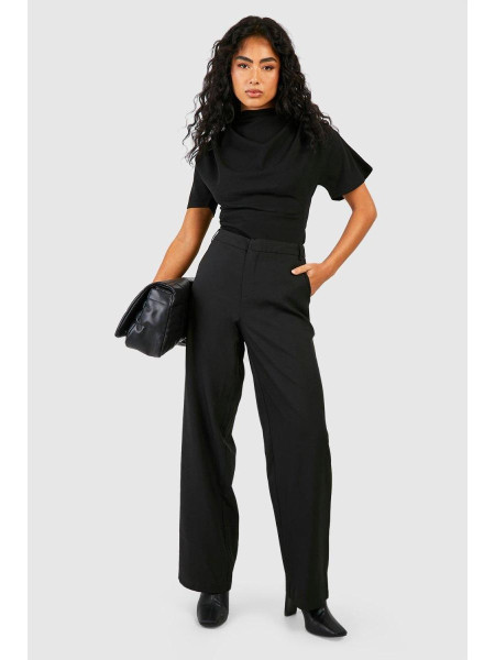 Блуза на плечі з вирізом з капюшоном з крепу з джерсі