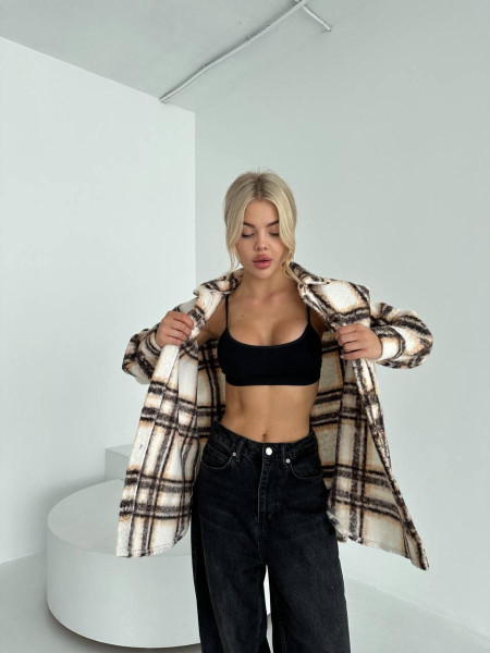 Сорочка кашемірова у клітинку 