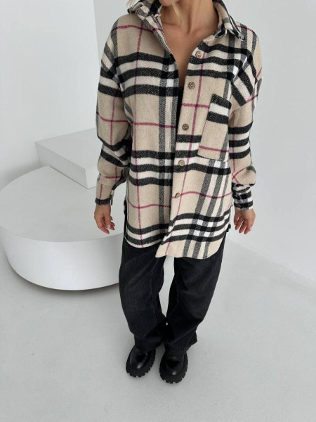 Сорочка кашемірова у клітинку 