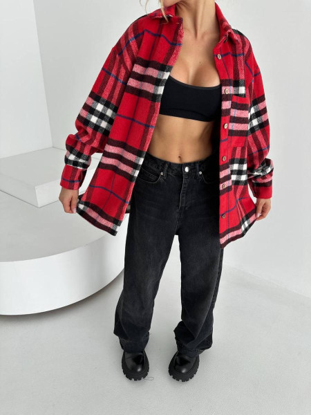 Сорочка кашемірова у клітинку 