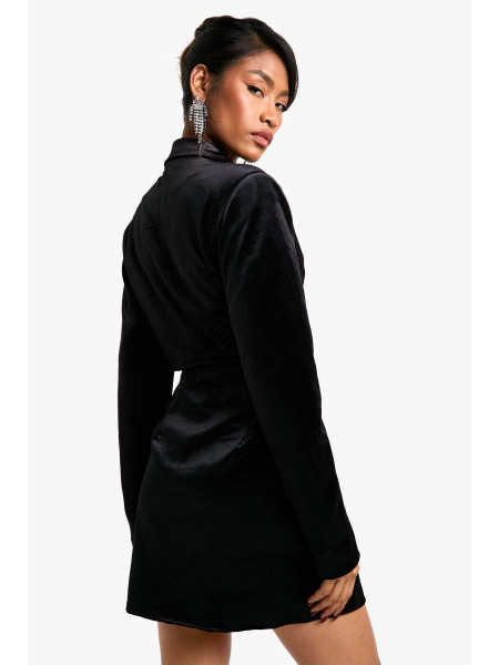 Сукня з оксамитового піджака зі структурованою талією