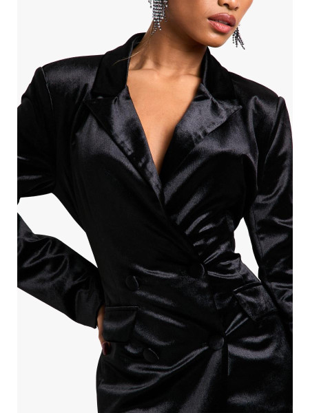 Сукня з оксамитового піджака зі структурованою талією