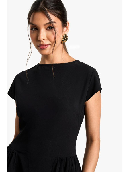 Текстурована об'ємна спідниця Midaxi плаття