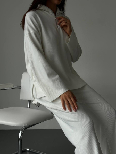 Костюм ангора рубчик з напиленням флісу 