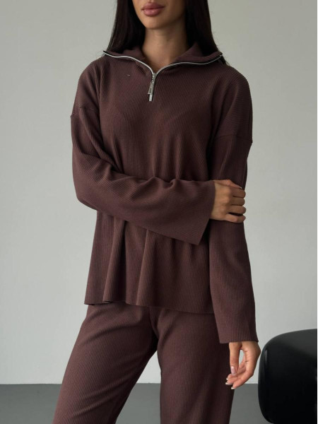 Костюм ангора рубчик з напиленням флісу 