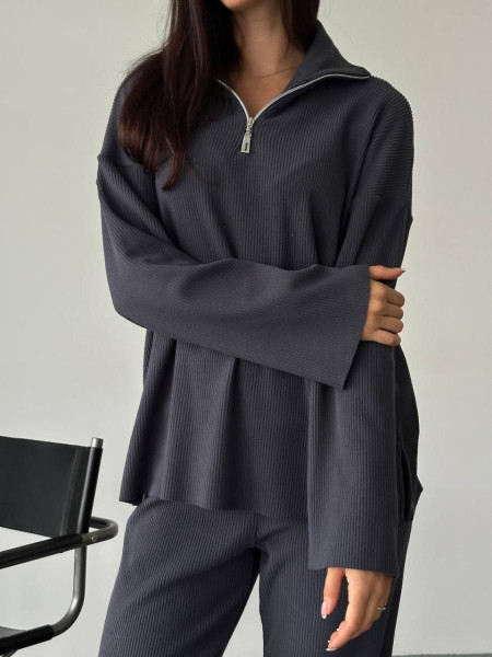 Костюм ангора рубчик з напиленням флісу 