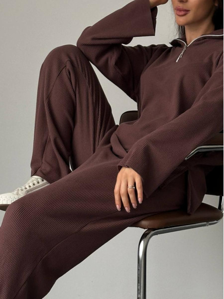 Костюм ангора рубчик з напиленням флісу 