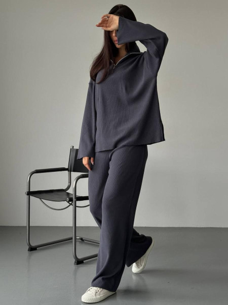 Костюм ангора рубчик з напиленням флісу 