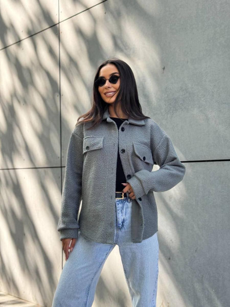 Тепла сорочка на гудзиках баранець 