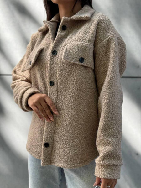 Тепла сорочка на гудзиках баранець 