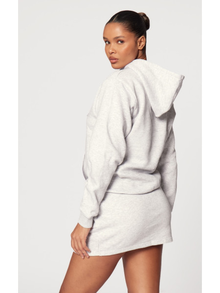 Толстовка великого розміру PRETTYLITTLETHING з попелясто-сірим значком і логотипом