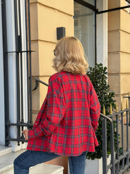 Сорочка в клітинку з фланелі 