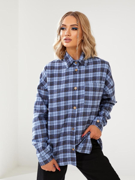 Сорочка в клітинку з фланелі 