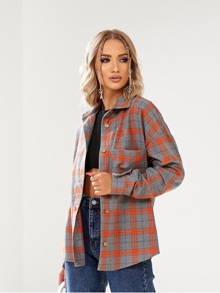 Сорочка в клітинку з фланелі 