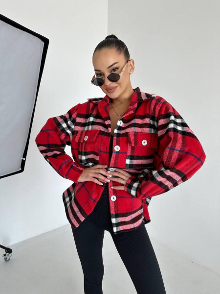 Сорочка тепла у клітинку з кашеміру 