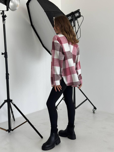 Сорочка тепла у клітинку з кашеміру 