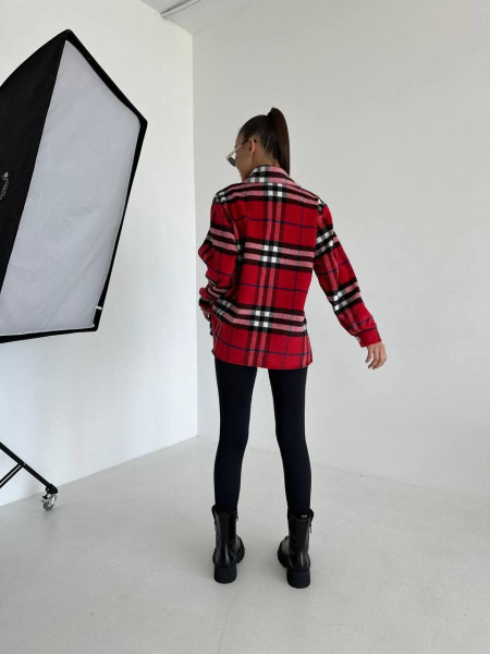 Сорочка тепла у клітинку з кашеміру 
