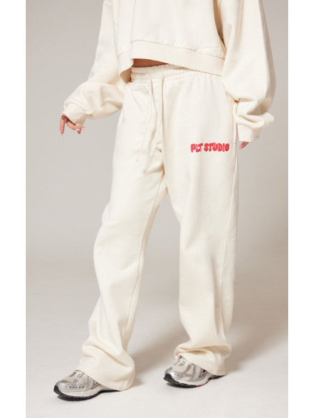 PrettyLittlething Pand Premium Studio Print Пряма бігова нога