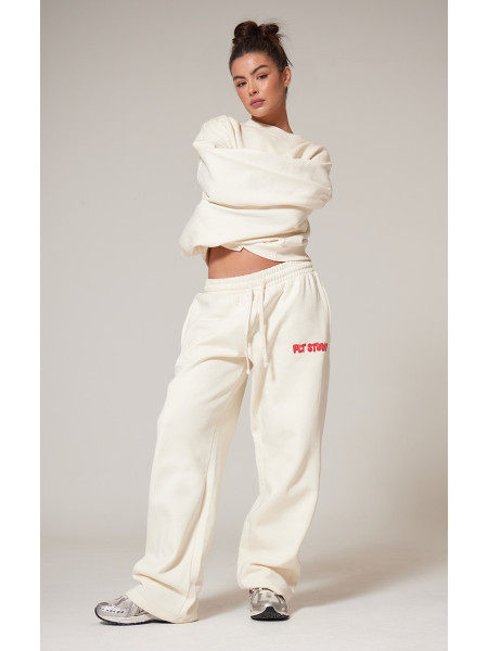 PrettyLittlething Pand Premium Studio Print Пряма бігова нога