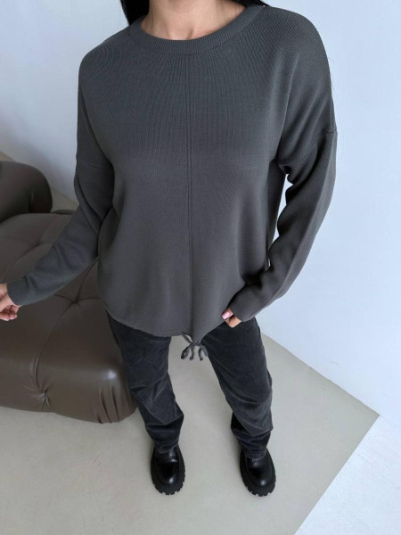 Подовжений светр куліска 