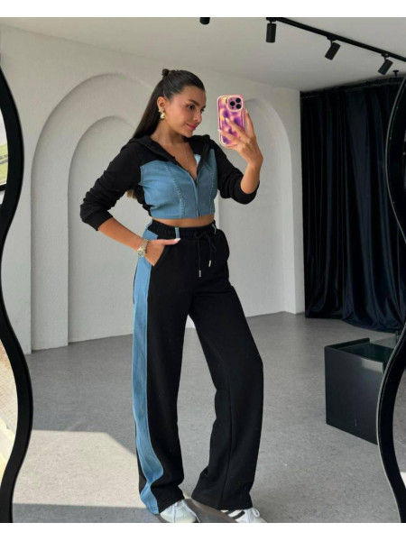 Костюм корсетне худі палаццо 