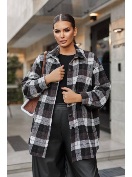 Жіноча трендова сорочка у клітку 