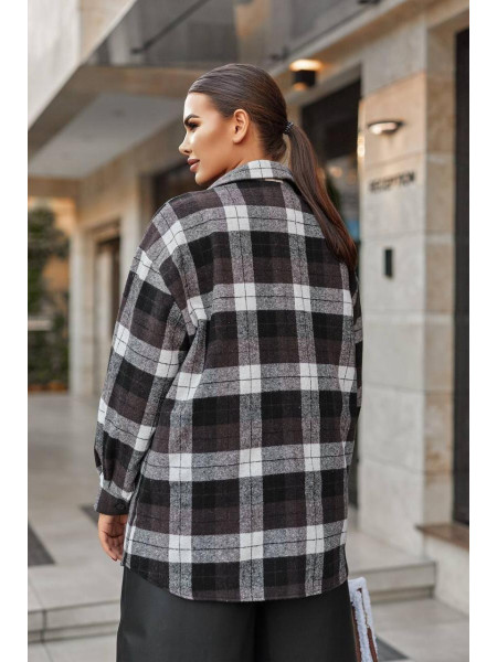 Жіноча трендова сорочка у клітку 