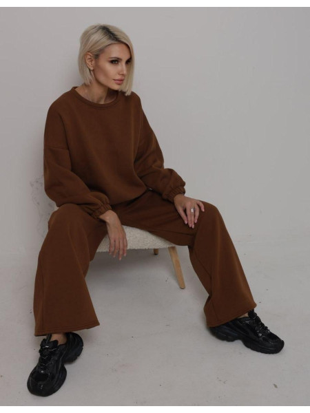 Брючний теплий костюм 