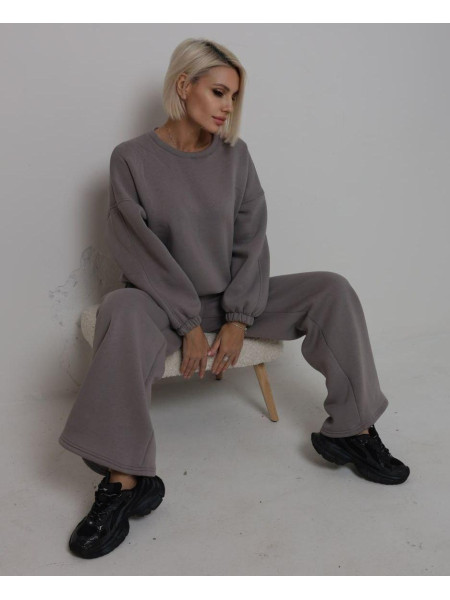 Брючний теплий костюм 