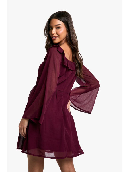 Шифонова сукня Бардо з ковзанами