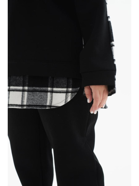 Спортивний костюм на флісі втавки клітинки 