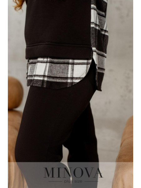 Спортивний костюм на флісі втавки клітинки 