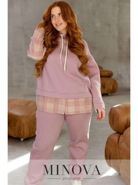 Спортивний костюм на флісі втавки клітинки 