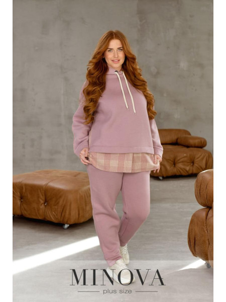 Спортивний костюм на флісі втавки клітинки 