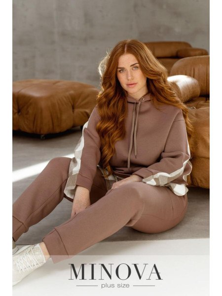 Спортивний костюм на флісі втавки клітинки 