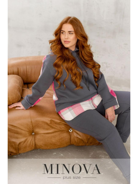 Спортивний костюм на флісі втавки клітинки 