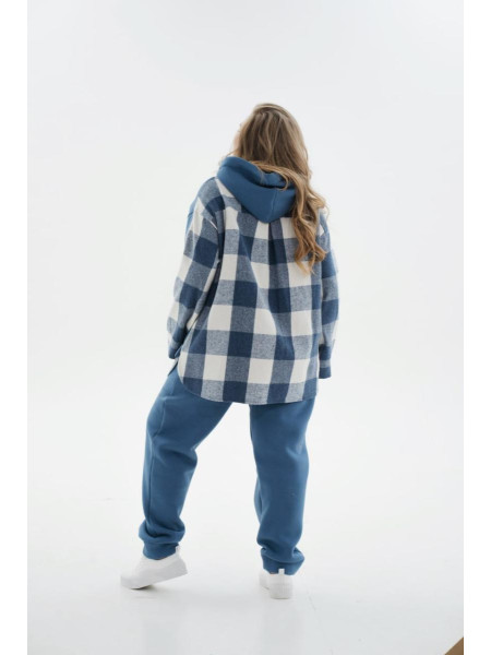 Спортивний костюм на флісі втавки клітинки 