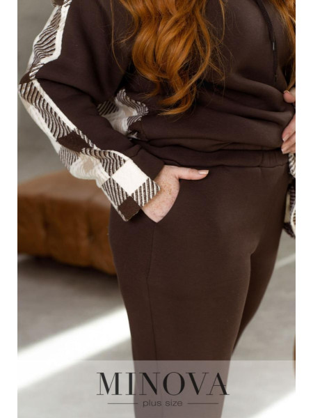 Спортивний костюм на флісі втавки клітинки 