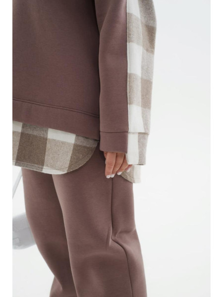 Спортивний костюм на флісі втавки клітинки 