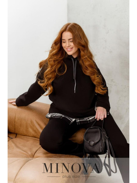 Спортивний костюм на флісі втавки клітинки 