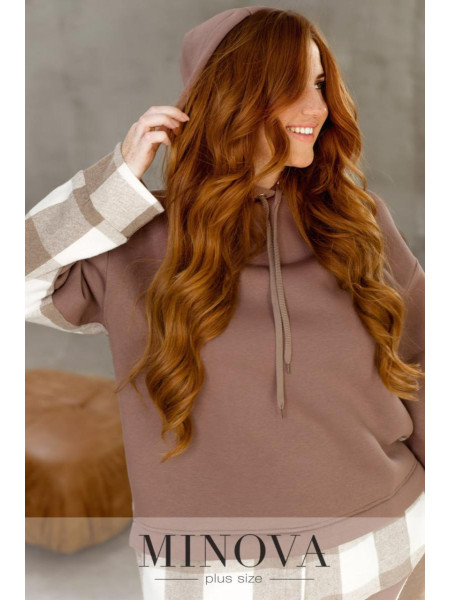 Спортивний костюм на флісі втавки клітинки 