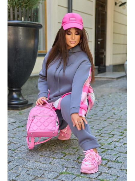 Спортивний костюм на флісі втавки клітинки 