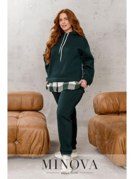 Спортивний костюм на флісі втавки клітинки 