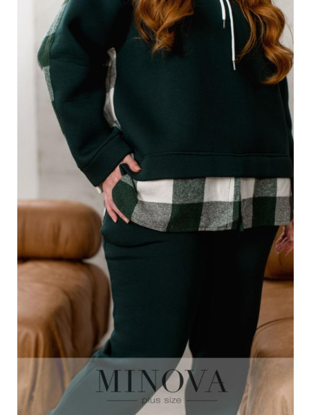 Спортивний костюм на флісі втавки клітинки 