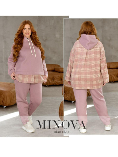 Спортивний костюм на флісі втавки клітинки 